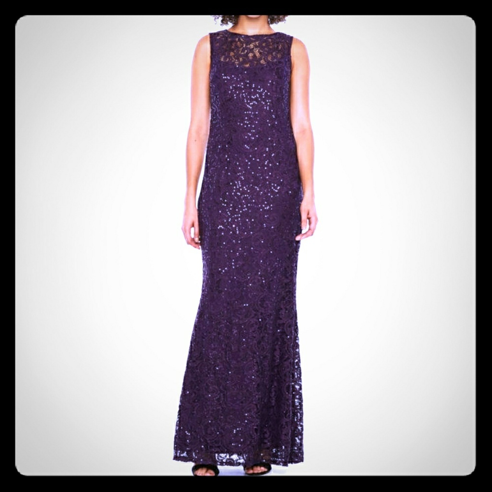 Blu Sage Eggplant Sz 8 Evening Gown NWT/Never worn